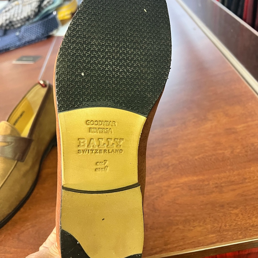 Bally Tan and Brown suede slip on Loafers - Picture 5 of 7